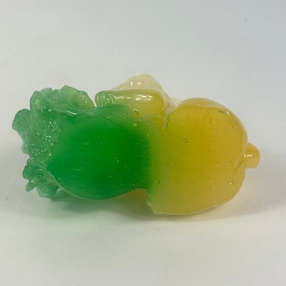 New York Life Resin Rabbit Figurine Chinese New Year Zodiac Bunny Lettuce Green - Picture 6 of 9